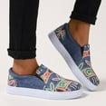 thumbnail image 3 of Ethnic Boho Canvas Walking Flats Shoes for Women Beach Casual Slip on Loafers Platform Fashion Sneakers, 3 of 7