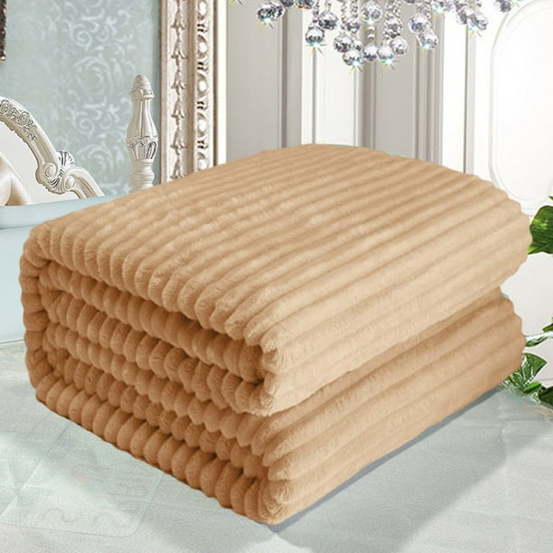 Manta Raschel de Doble Capa | Manta de Invierno Suave y Gruesa para Cama y Sofá | 70 X 100 Cm En 7 Colores | Manta Acogedora de Poliéster para Máxima Comodidad