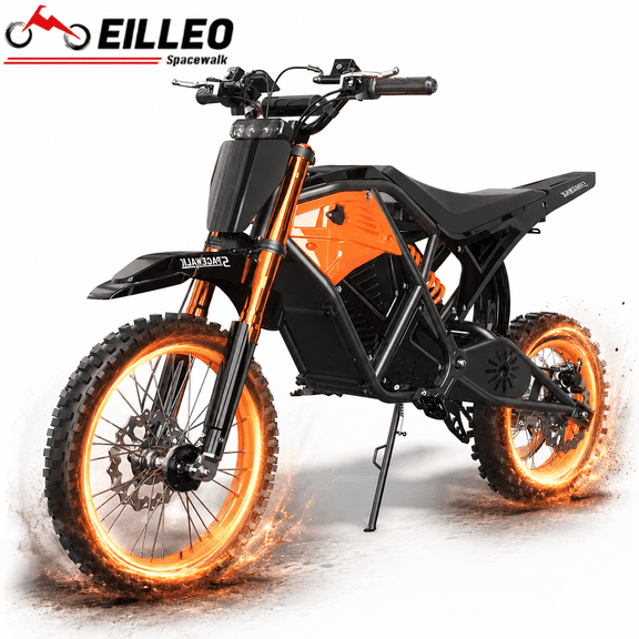 3000W Peak Spacewalk EB007 Electric Dirt Bicycles For Adult,48V 20AH Battery,37.5MPH Off-Road Ebike with 14"/12" Fat Tires,UL2849 Certified