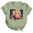 thumbnail image 2 of Womens Dolly Country Music Legend Shirts Vintage Graphic Shirt Casual Crewneck Tee Short Sleeve Retro Loose Fit T Shirts Top, 2 of 5