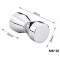 thumbnail image 3 of Zinc Alloy Bathroom Shower Door Handle Knob Single Groove Chrome Plated 30mm For Bath Showers Bathtubs Parts, 3 of 11
