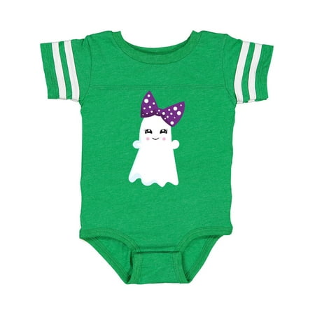 

Inktastic Little Ghost Cute Ghost Ribbon Halloween Gift Baby Girl Bodysuit