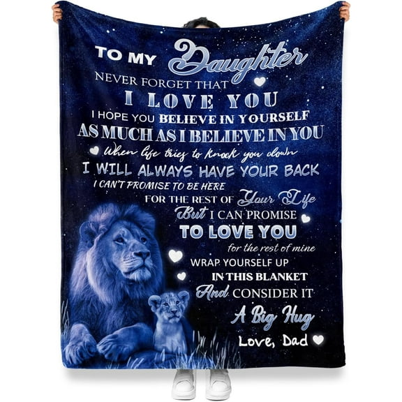 Levens Gifts for Mom Blanket, Soft Fleece Blanket for Mom, Perfect Christmas Birthday Gift for Mother from Son Daughter, Cozy Throw for Mother's Sofa or Bed 60"x50", Blue