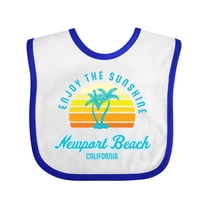 Inktastic Summer Enjoy the Sunshine Newport Beach Florida in Blue Boys or Girls Baby Bib