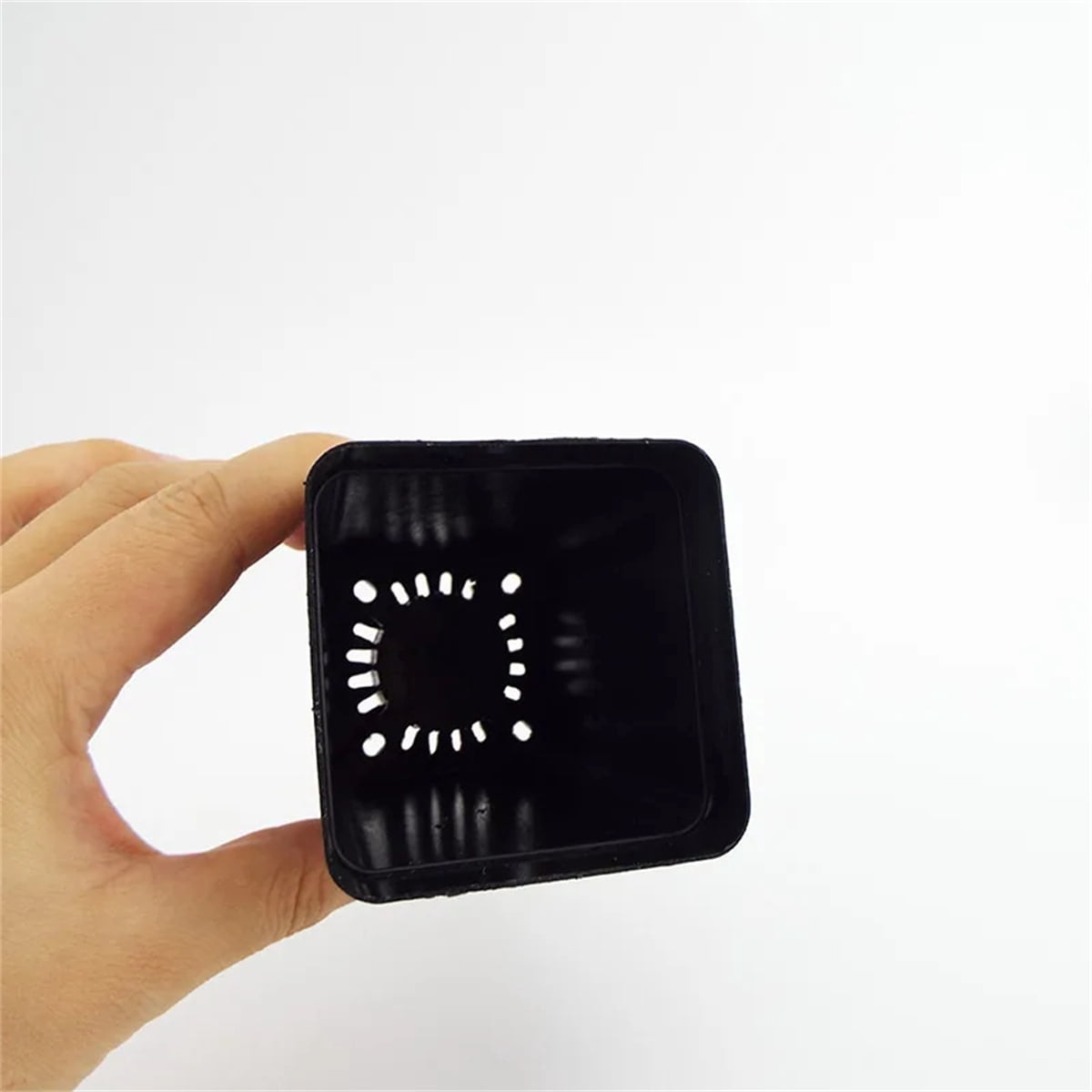 100Pcs Nursery Pots 2 Inch, Black Starter Pots, Transplant Planting Pots, Flower Pots for Starting Seedlings, Succulents, with Drainage Holes,Square