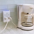 thumbnail image 4 of GENERAL ELECTRIC Pro 6-Outlet Surge Protector Power Outlet Adapter, White - 38431, 4 of 7