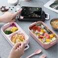 thumbnail image 3 of 304 Stainless Steel Lunch Box Bento Box for School Kids Office Worker 2 layers Microwae Heating Lunch Container Food Storage Box, 3 of 5