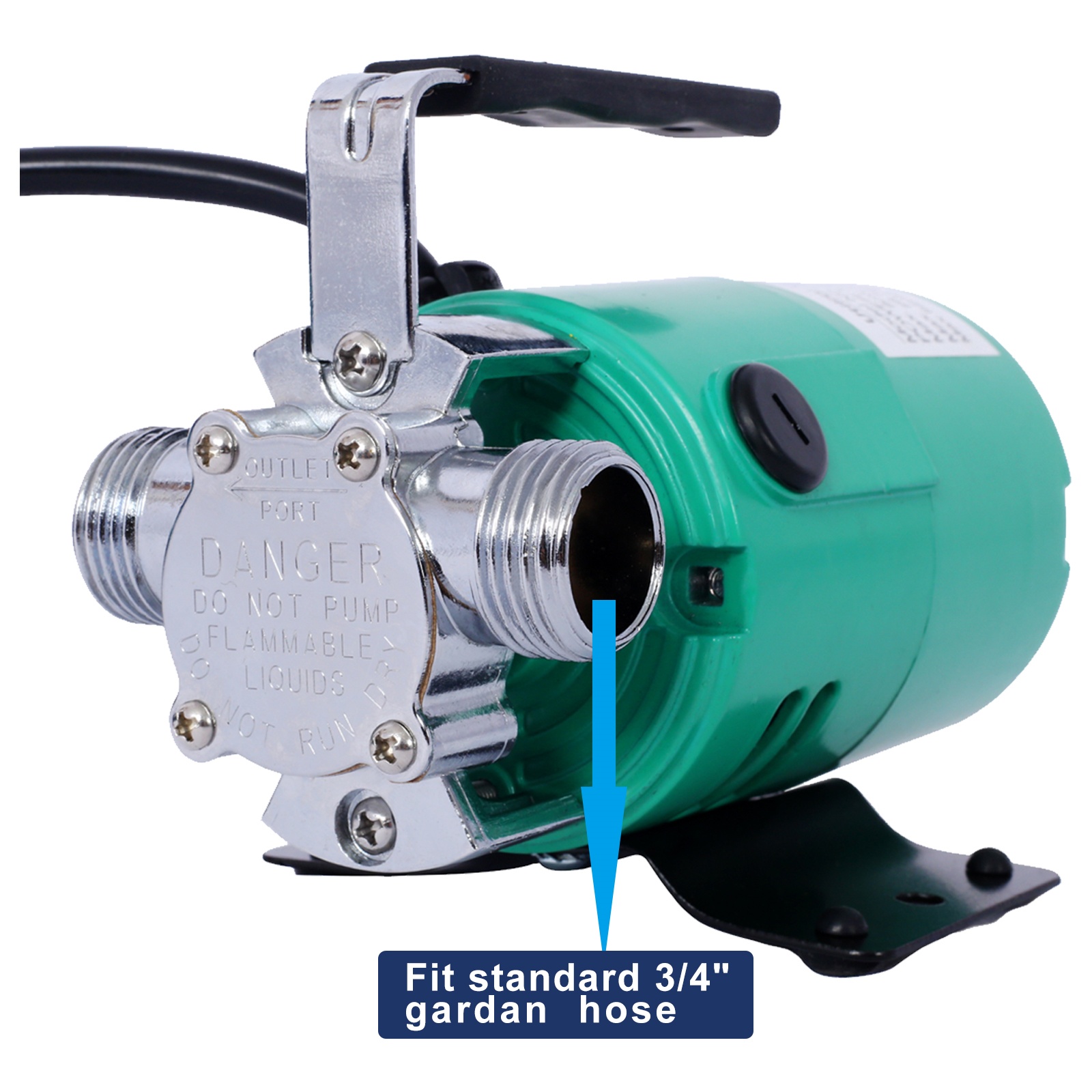 115V 330GPH Electric Water Transfer Pump, Portable Utility Pump with 6ft Hose for Pool, Hot Tub, Rain Barrel, Flooded Areas