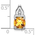 thumbnail image 3 of 14K White Gold Citrine And Diamond Pendant (Width 6) (Length 13.2) - Jbsp, 3 of 5