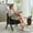 Black, variant on Mid Century Modern Accent Chair, Comfy Upholstered Teddy Velvet Armchair with Wood Frame for Living Room or Bedroom