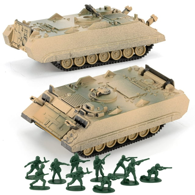 Tanque Toy Playset Gresdent de la Segunda Guerra Mundial con 2 modelos y 10 soldados