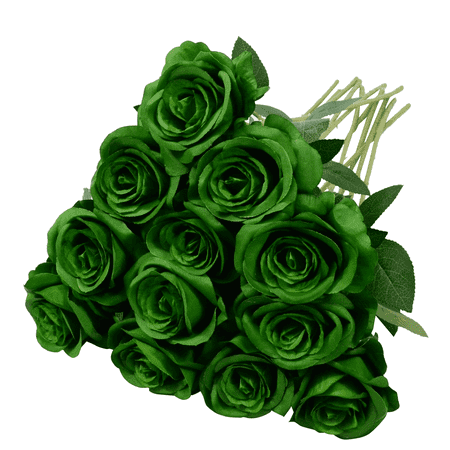 12pcs Gold Rose Artificial Flowers,Fake Roses Silk Rose Flower 50cm Faux Roses with Stems Blossom Bridal Rose Bouquet for Wedding Home Party Decoration (Gold)…