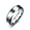 Silver, variant on 6mm Tungsten Carbide Black/Silver Wedding Band Mens High Polished Ring Size 7-12