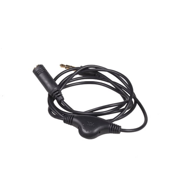 Cable de audio para auriculares de 3,5 mm con control de volumen Extensión estéreo M/F 1M