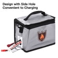 thumbnail image 2 of Fireproof Lipo Safe Bag Explosionproof Protective Battery Waterproof Bag with Zippers Handle Strap Portable Storage Guard Pouch for Battery Storage and Charging 21x15x16.5cm/8.3x5.9x6.5in, 2 of 8