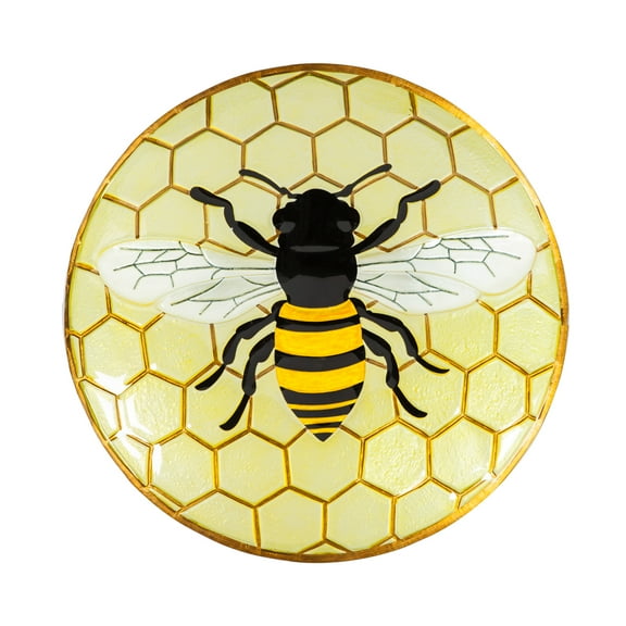 Home & Garden Bee Bird Bath Glass Bumble Hive Honey Comb 2Gb781