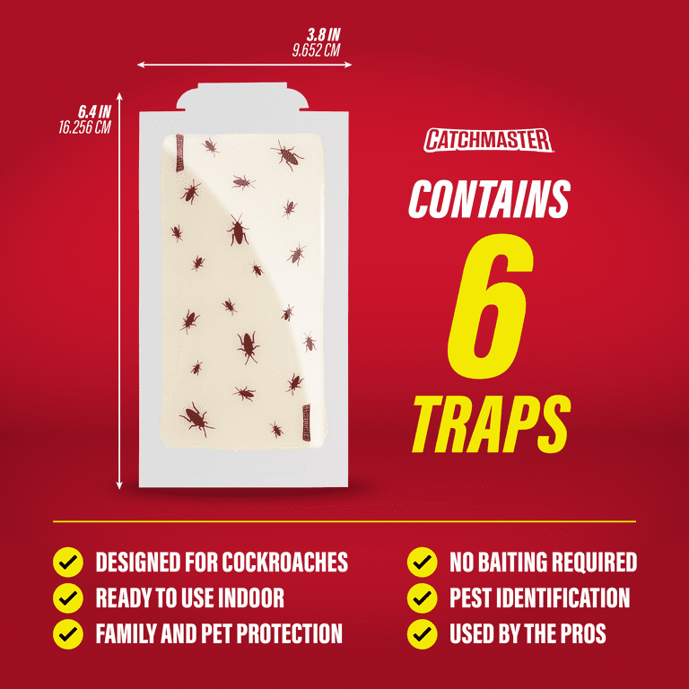 Catchmaster Cockroach Traps, 6 Pack Glue Boards photo 2