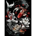 thumbnail image 1 of Fish lotus Full Square Round Rhinestone Kit Embroidery Animal Mosaic Needlework Handmade, 30*40cm, Frame not included.,SY1871, 1 of 4