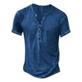 thumbnail image 4 of Men Summer Tops Loose Shirts for Men Layering Tee Long Sleeve 6 Foam Thin Long Sleeves Workout Set Pack Athletic T Shirts 1982 Sleeve Shirt Bulk Short Tee Big Dark Blue 5XL, 4 of 4