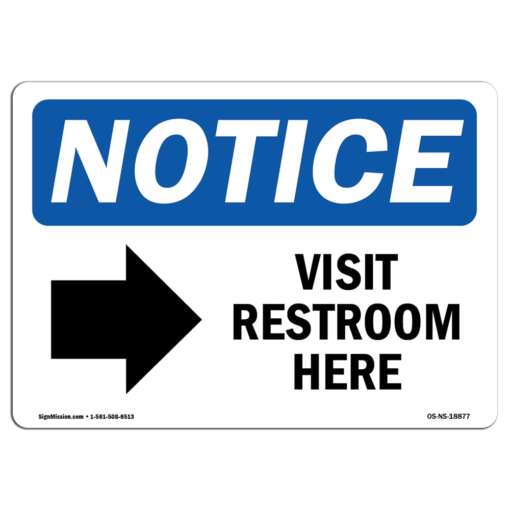 White 7x5 in Closed for Repairs Safety Sign Made in USA Plastic for Restrooms 
