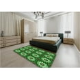 thumbnail image 5 of Ahgly Company Machine Washable Indoor Square Transitional Dark Forest Green Area Rugs, 5' Square, 5 of 7