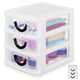 thumbnail image 1 of Desk Organizer Makeup Drawer Organizer Desktop Storage Box Sundries Organizer Makeup Holder With 3 Drawers, 1 of 4