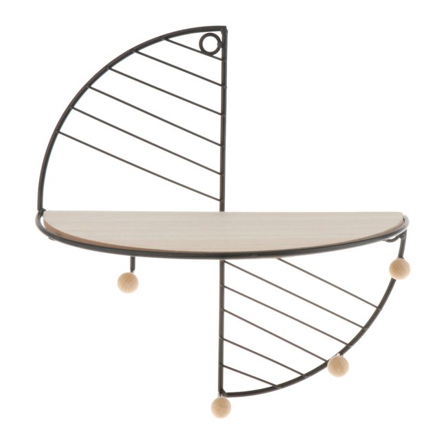 Estantes Flotantes de Estilo Nórdico, Estante de Almacenamiento de Pared Montado en La Pared, Exhibición para Dormitorio, Sala de Estar, Baño, Cocina, negro Baoblaze estantería de pared nórdica
