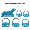 thumbnail image 4 of Beard Shaping Styling Tool, Precise Trimming Universal 5 Size Beard Shaper Template with Comb for Barber Blue,Transparent, 4 of 7