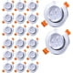 thumbnail image 1 of Juego de 20 Focos empotrables LED 3W Blanco frío 6000K 245LM Focos empotrables de techo equivalentes a 40W incandescentes para salón, baño, cocina, 1 of 5