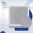 thumbnail image 3 of Filtro de polvo para PC, 140 mm, YIMATEECO, nailon 80, malla, blanco (10 unidades), 3 of 6