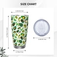 thumbnail image 4 of Cauagu Green Avocado (2) Pattern 20oz Tumbler,Stainless Steel Vacuum Insulated Tumbler with Lid Durable Insulated Coffee Mug Thermal Cup with Splash Proof Sliding Lid-Straw Two-piece Set, 4 of 8