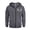 Dark Gray, variant on Men's Print Zip Up Hoodie with Arm Pocket, Casual Cardigan Style Sweatshirt, Large Size Fleece Jacket for Streetwear, Christmas Holiday, Daily Comfort Wear,Black,L