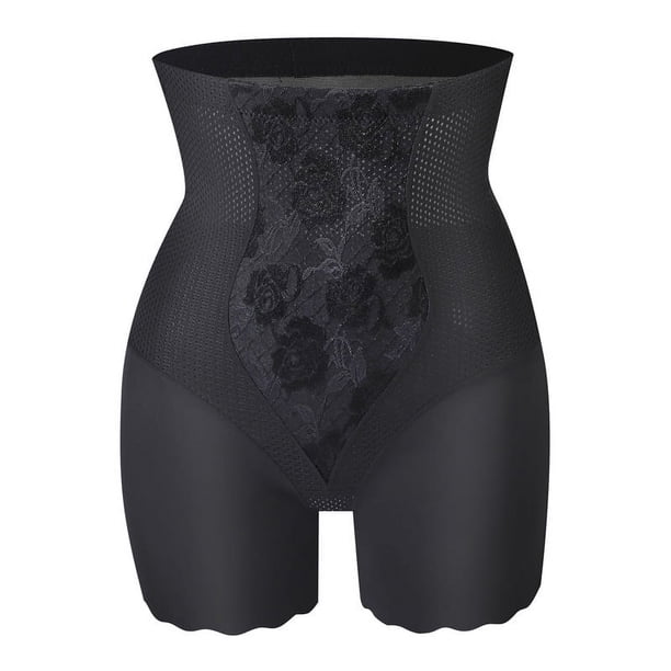 Braguitas abdominales de seda helada con corsé de cintura alta para mujer, base moldeadora de cadera con encaje posparto, pantalones abdominales de seguridad de talla grande