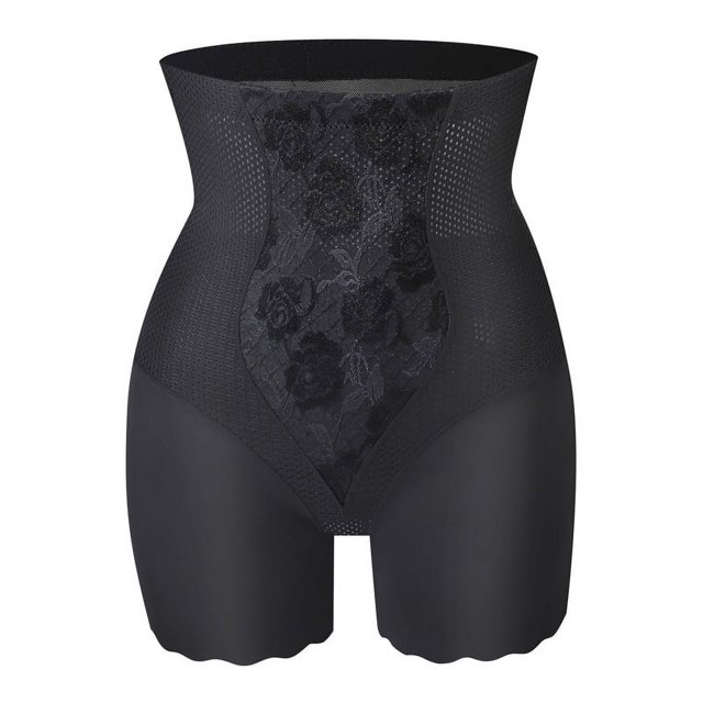 Braguitas abdominales de seda helada con corsé de cintura alta para mujer, base moldeadora de cadera con encaje posparto, pantalones abdominales de seguridad de talla grande