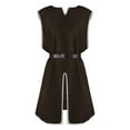 thumbnail image 2 of Renaissance Priest Top for Men Sleeveless Tank Vest Romper Split Medieval Performance Party Outfit No Belt (Medium, Brown), 2 of 6