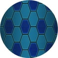 thumbnail image 1 of Ahgly Company Indoor Round Patterned Blue Dress Blue Area Rugs, 7' Round, 1 of 6