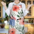 thumbnail image 6 of Pioneer Flower Floral Print Pattern Apron-Garden Aprons for Women with Pockets-Cotton Linen Waterproof Kitchen Cooking Gardening Aprons Adjustable for Kitchen,Cooking,BBQ and Salon 33x27 Inch, 6 of 7