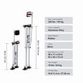 thumbnail image 6 of Drywall Stilts, 24''-40'' Adjustable Aluminum Tool Stilts with Protective Knee Pads, Durable and Non-slip Work Stilts for Sheetrock Painting, Walking, Taping, Silver, 6 of 6