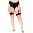 thumbnail image 4 of Medias hasta el muslo Leg Avenue Talle Grande con Cinta Contrastante Nude y Negro, 4 of 4