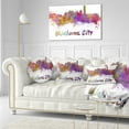 thumbnail image 3 of Designart Oklahoma Skyline - Cityscape Throw Pillow - 12x20, 3 of 5