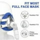 thumbnail image 2 of Forros para mascarillas CPAP de cara completa, mascarillas CPAP reutilizables de color beige, cubiertas de algodón suave, color azul, 2 of 5