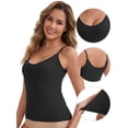 thumbnail image 3 of DARING DIVA Women's V Neck Camisole Tops with Spaghetti Straps S Black, 3 of 6