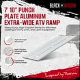 thumbnail image 2 of Black Widow 7’ 10” Punch Plate Aluminum Wide Folding ATV Ramp, 1500 Pound Capacity, Silver, 2 of 9