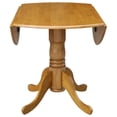 thumbnail image 2 of Pemberly Row - Table à Manger Ronde 42 Pouces en Bois avec Double Abattant Finition Chêne, 2 of 9