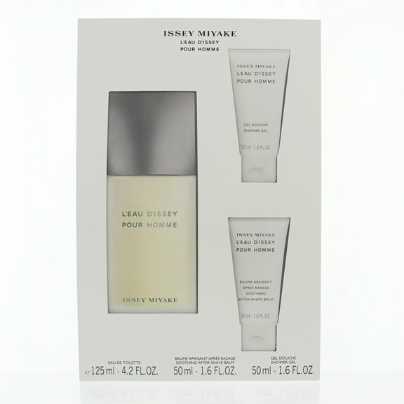 Issey Miyake Leau Dissey Pour Homme , 3 Pc Gift Set 4.2 oz EDT Spray, 1.7oz Shower Gel, 1.7oz After Shave
