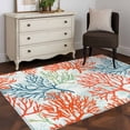thumbnail image 5 of Ocean Coral Area Rug 4x6 Washable Rug Non Slip Abstract Boho Gradient Coastal Polka Dots Large Area Rug Indoor Floor Carpet for Entryway Bedroom Kitchen Living Room Home Office Dining Room Nursery, 5 of 8