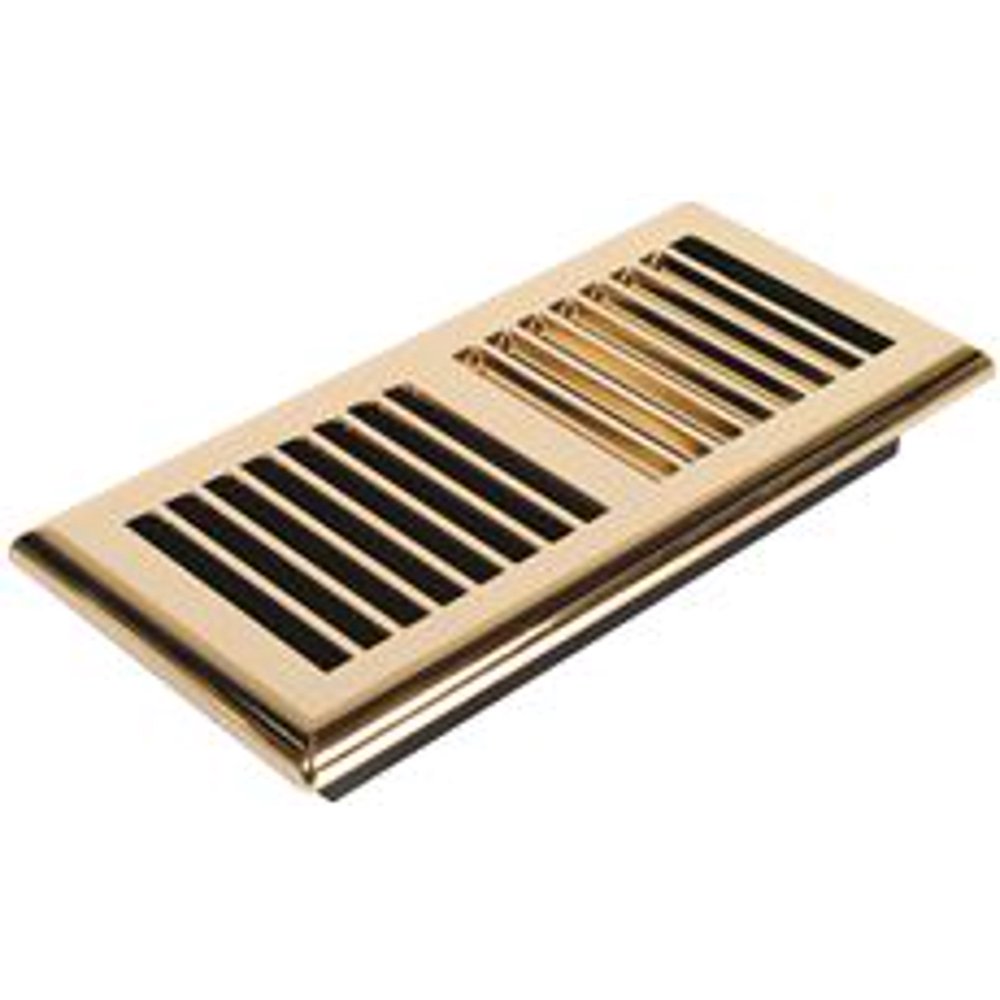 Imperial Louvered Floor Register, 4X10 In., Satin Brass, 6 Registers