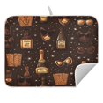 thumbnail image 3 of Champagne Pattern Design Dish Drying Mat for Kitchen, Quick Drying Absorbent Soft Durable 16" x 18", 3 of 10