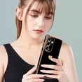 thumbnail image 5 of Compatible with Samsung S24 5G Case for Women Girl, Plating Edge Cute Love Heart Soft TPU Bumper with 4 Corners Shockproof Protection Phone Case Cover for Galaxy S24 5G(Black), 5 of 12