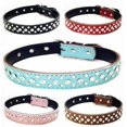 thumbnail image 5 of HAHDAXIA Rhinestones Pet Dog Collars Adjustable Sparkly Crystal Studded Genuine Leather Pet Collar for Small and Medium Dog 1" Wide, 5 of 5
